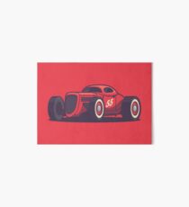 Vintage Hot Rod Classic Street Racer - Red Art Board