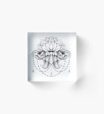 ornamental Lotus Acrylic Block