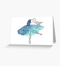 ballerina figure, watercolor Greeting Card