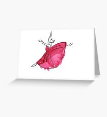 ballerina figure, watercolor Greeting Card