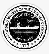 Minnesota Boundary Waters Vintage Style Stamp - Black Sticker