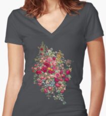 Bouquety Tailliertes T-Shirt mit V-Ausschnitt
