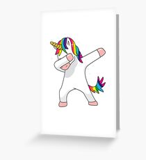 Unicorn Dab Shirt Dabbing Funny Magic Hip Hop T-Shirt For Men, Women, and Kids Greeting Card