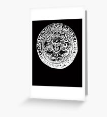 Hammered coin gifts, ideal for coin collectors Greeting Card