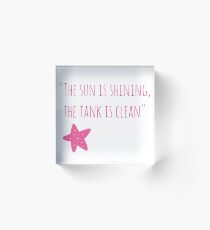 The Sun is Shining, the Tank is Clean Acrylic Block