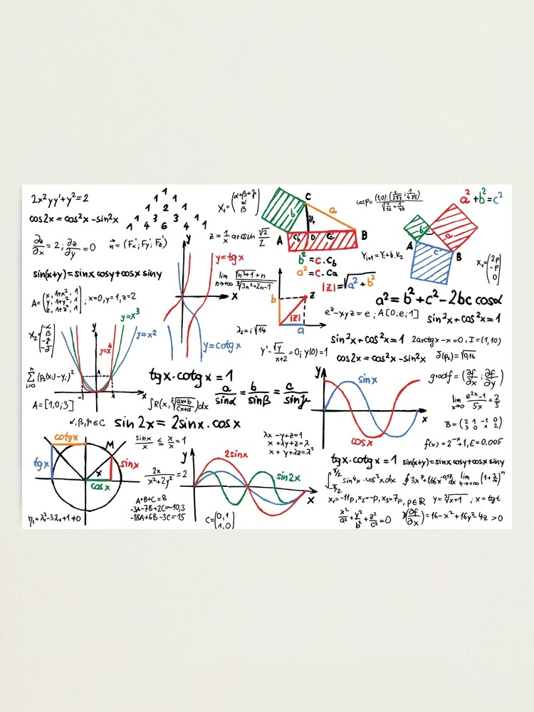 Alternate view of Mathematics Formulas Numbers Photographic Print