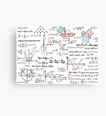 Mathematics Formulas Numbers Canvas Print