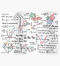 Mathematik Formeln Zahlen Poster