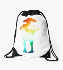 Rainbow Galaxy Dobby Drawstring Bag