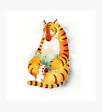 Reading Tiger Photographic Print