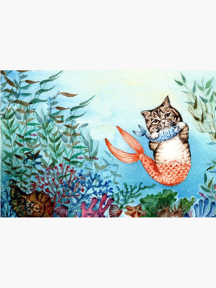 Cute Purrmaid Cat Mermaid by Goosi