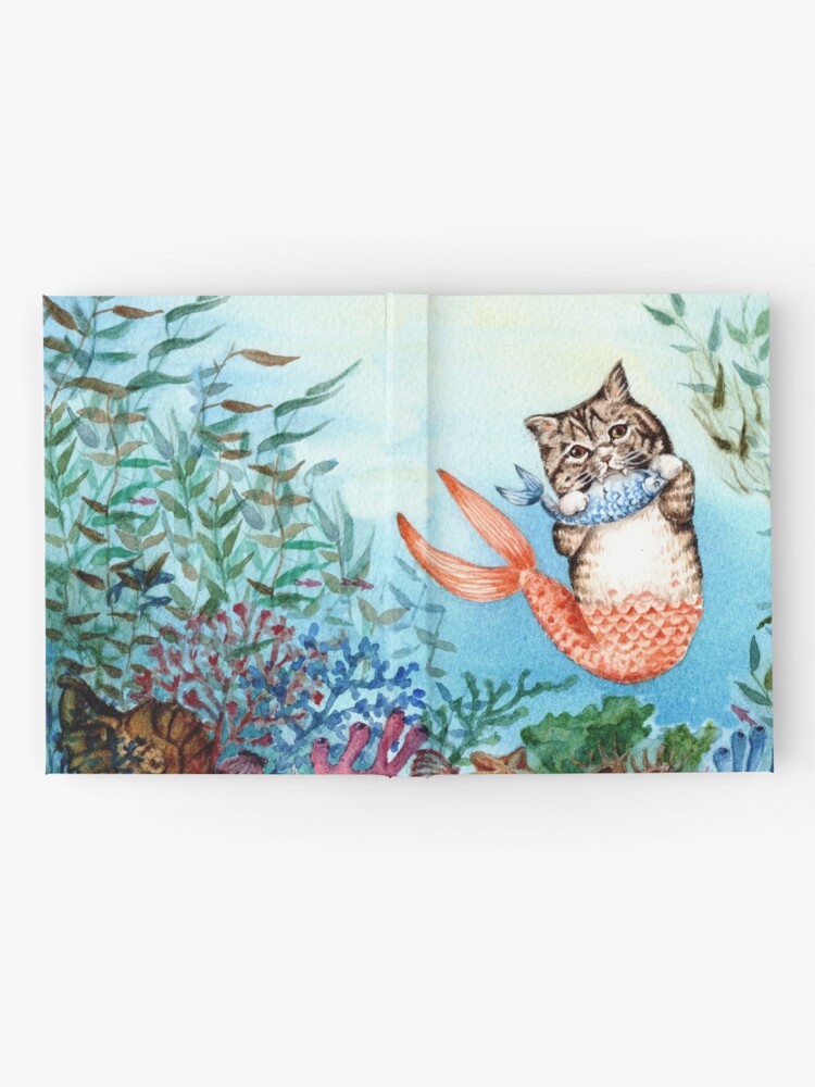 Alternate view of Cute Purrmaid Cat Mermaid Hardcover Journal