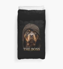 Rottweiler 'The Boss' Design by Zilly Tees Duvet Cover