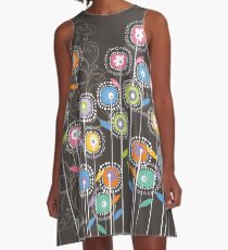 My Groovy Flower Garden Grows II A-Line Dress