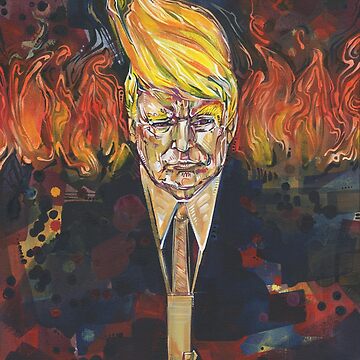 Artwork thumbnail, Light of the Right (Tiki torch Trump) - 2017 by gwennpaints