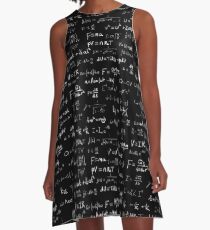 Physik - handgeschrieben A-Linien Kleid