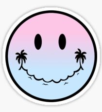Emoji of a Wave Ombre Sticker