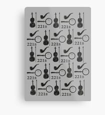 Sherlock Holmes Pattern Metal Print
