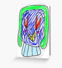 Blue Girl Greeting Card