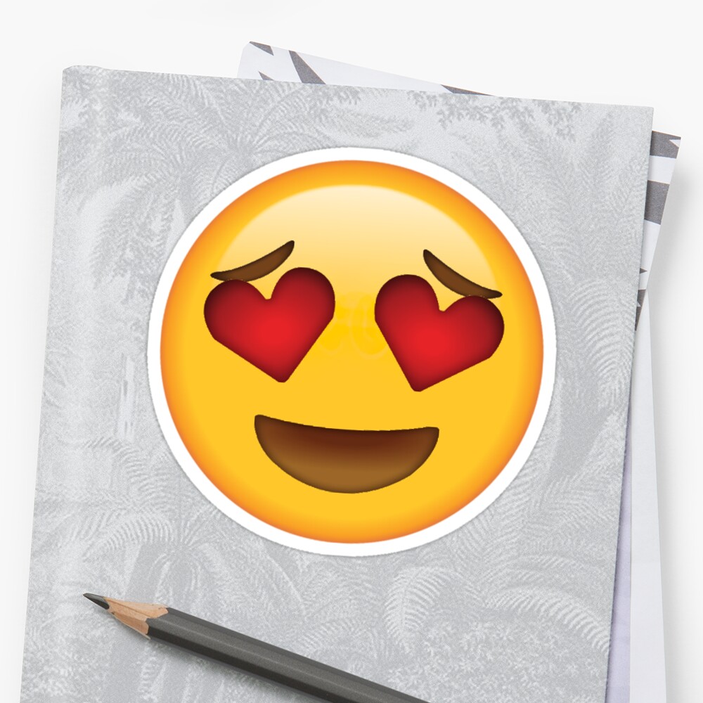 Aww Heart Eyes Secret Emoji Funny Internet Meme Stickers By