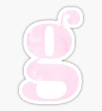 g - pink marble Sticker