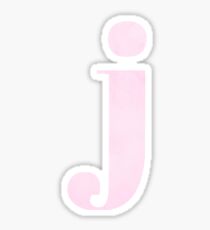j - pink marble Sticker