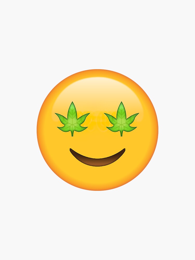 "Weed Happy Secret Emoji funny meme" Sticker by secretemojis