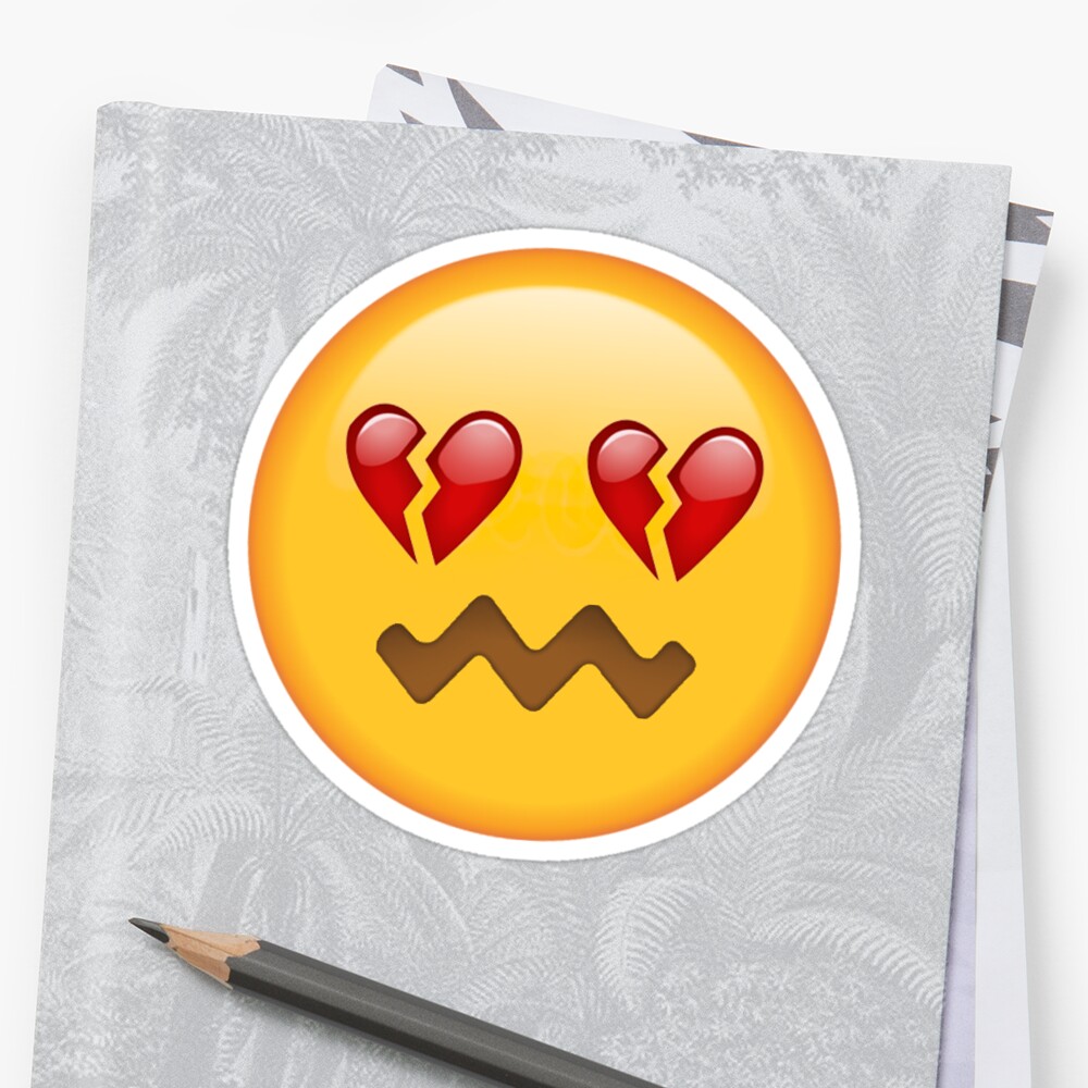 Pegatinas Heartbreak Emoji Secreto Divertido Meme De Internet De