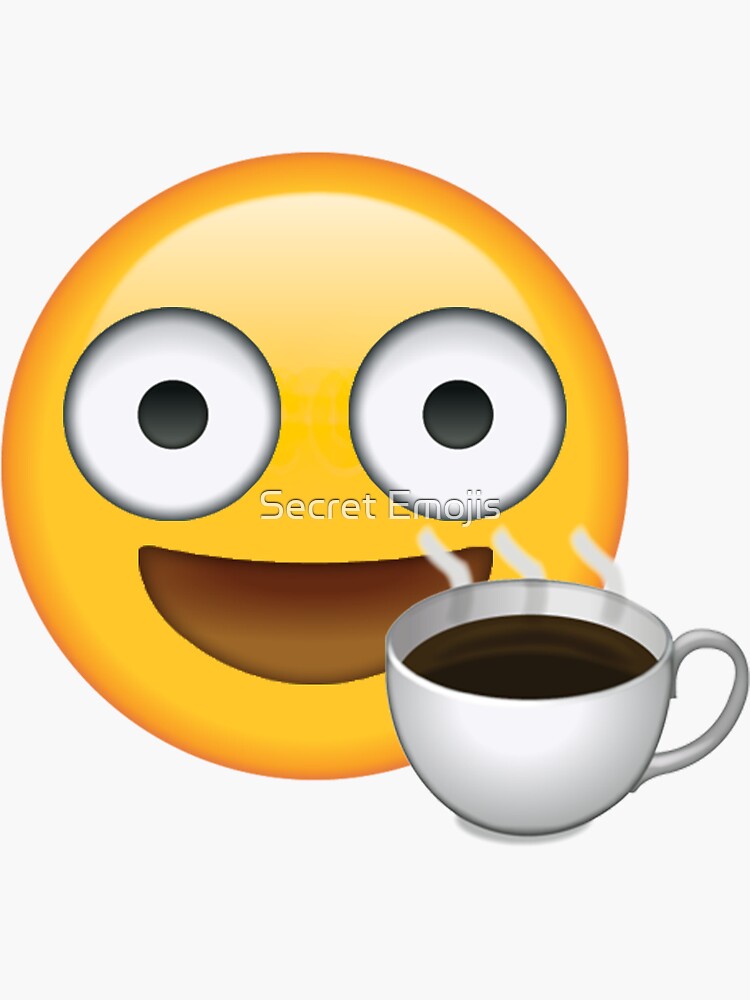" OMG Coffee Secret Emoji funny meme" Sticker by