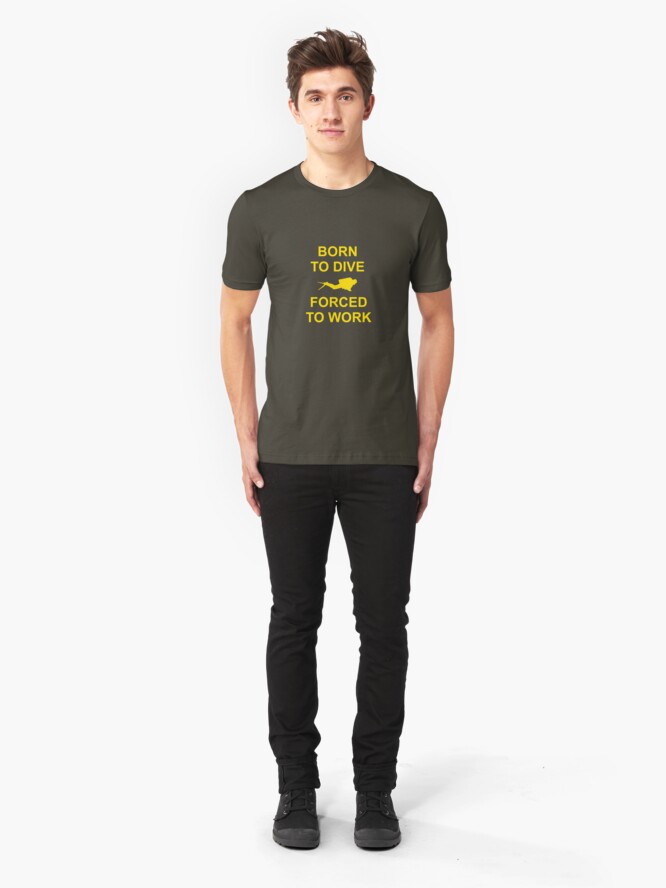 Alternate view of Born To Dive Slim Fit T-Shirt