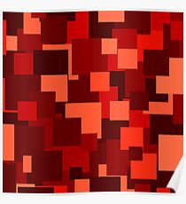 Red squares Poster