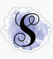 splash monogram - s Sticker