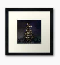 To the stars who listen, and the dreams that are answered. - Rhysand Framed Print