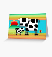 Moo Cow Sunrise Family Greeting Card