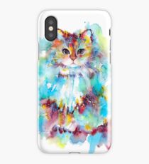 Watercolor cat 2018 iPhone Case