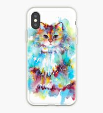 Watercolor cat 2018 iPhone Case