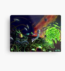 Lauf | Rick und Morty Metalldruck
