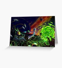Run | Rick and Morty Greeting Card