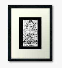 The Moon Tarot Card - Major Arcana - fortune telling - occult Framed Print