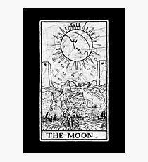 Die Mond Tarot Card - Major Arcana - Wahrsagerei - okkult Fotodruck