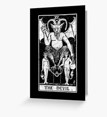 The Devil Tarot Card - Major Arcana - fortune telling - occult Greeting Card