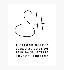 Sherlock Holmes Signature Photographic Print