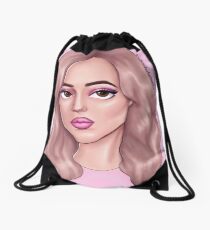 Rosy Jade Drawstring Bag