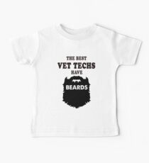 best vet tech beards, pets dog cat vets gift bearded tshirt Baby Tee