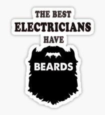 best electrician with beards, power grid bearded Electricity gift t shirt Sticker