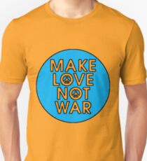 MAKE LOVE NOT WAR-BLUE Unisex T-Shirt