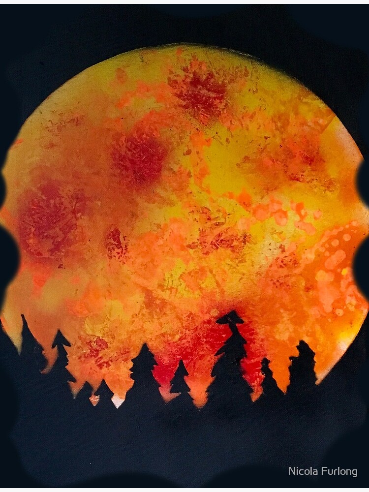 FIERY FULL MOON by nicolafurlong