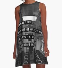 Verschlüsseln wie jeder sieht (B & W BG) A-Linien Kleid