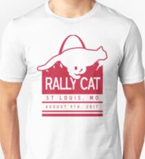 Rally Cat St Louis Baseball White And Red Unisex T-Shirt