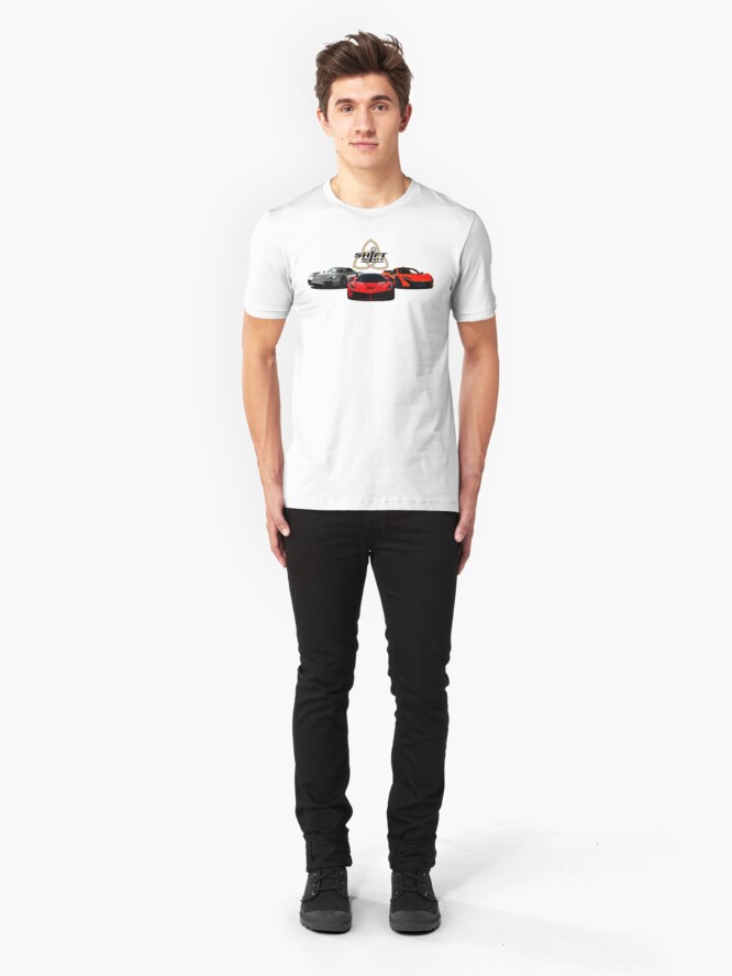 Alternate view of The Trinity - McLaren P1 LaFerrari Porsche 918 Inspired Slim Fit T-Shirt
